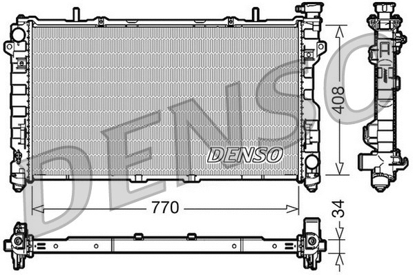 DRM06012 DENSO Радиатор, охлаждение двигателя (фото 1)