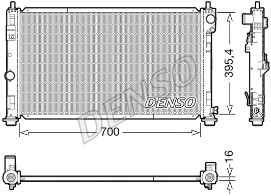 DRM06039 DENSO Радиатор, охлаждение двигателя (фото 1)