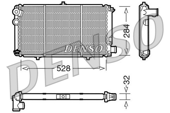 DRM07001 DENSO Радиатор, охлаждение двигателя (фото 1)