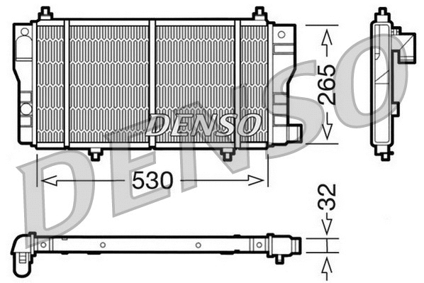 DRM07002 DENSO Радиатор, охлаждение двигателя (фото 1)