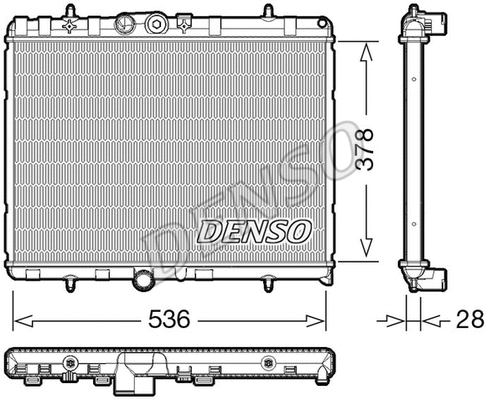 DRM07004 DENSO Радиатор, охлаждение двигателя (фото 1)