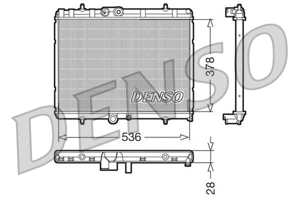 DRM07015 DENSO Радиатор, охлаждение двигателя (фото 1)