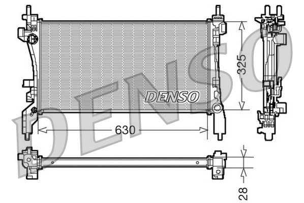 DRM07041 DENSO Радиатор, охлаждение двигателя (фото 1)
