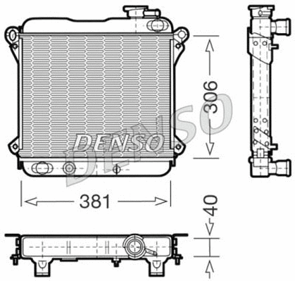DRM09001 DENSO Радиатор, охлаждение двигателя (фото 1)