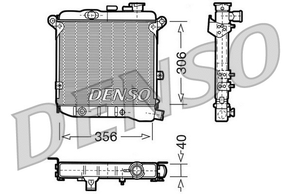 DRM09003 DENSO Радиатор, охлаждение двигателя (фото 1)