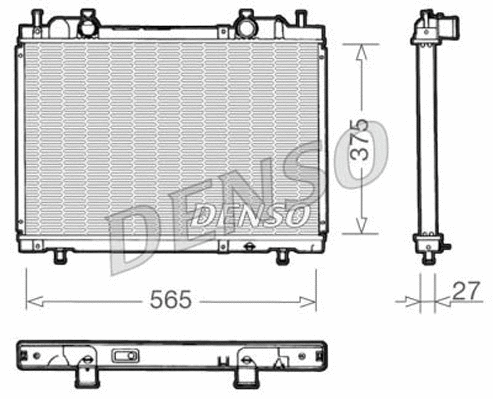 DRM09022 DENSO Радиатор, охлаждение двигателя (фото 1)