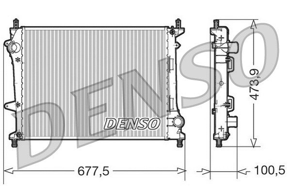 DRM09037 DENSO Радиатор, охлаждение двигателя (фото 1)