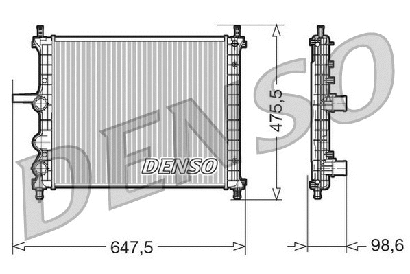 DRM09038 DENSO Радиатор, охлаждение двигателя (фото 1)