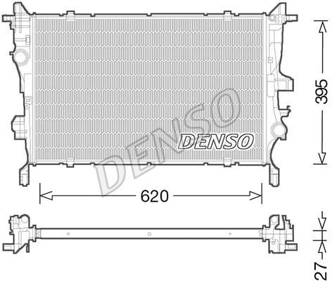 DRM09045 DENSO Радиатор, охлаждение двигателя (фото 1)