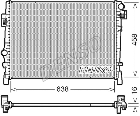 DRM09054 DENSO Радиатор, охлаждение двигателя (фото 1)