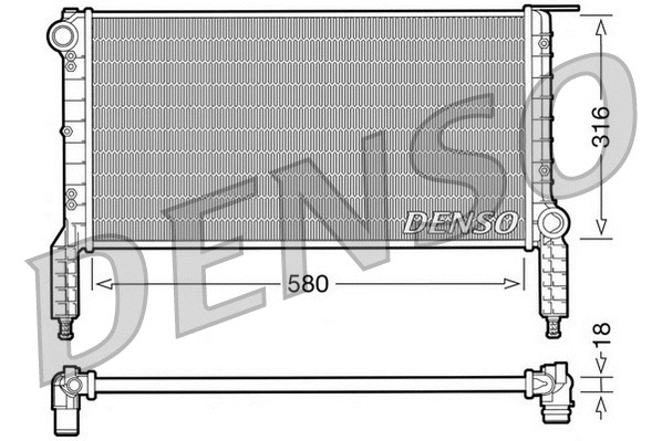 DRM09063 DENSO Радиатор, охлаждение двигателя (фото 1)