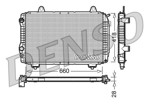 DRM09071 DENSO Радиатор, охлаждение двигателя (фото 1)