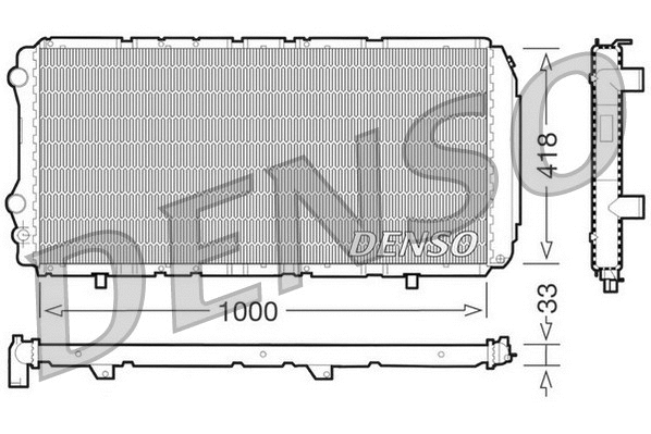 DRM09075 DENSO Радиатор, охлаждение двигателя (фото 1)