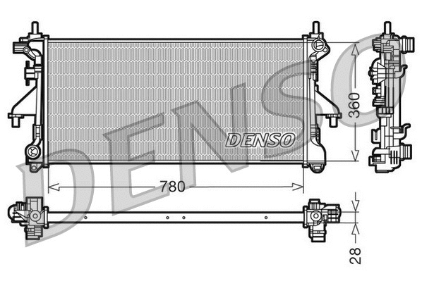 DRM09079 DENSO Радиатор, охлаждение двигателя (фото 1)