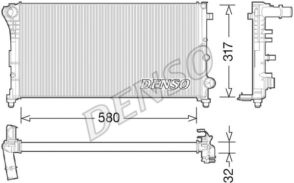 DRM09089 DENSO Радиатор, охлаждение двигателя (фото 1)