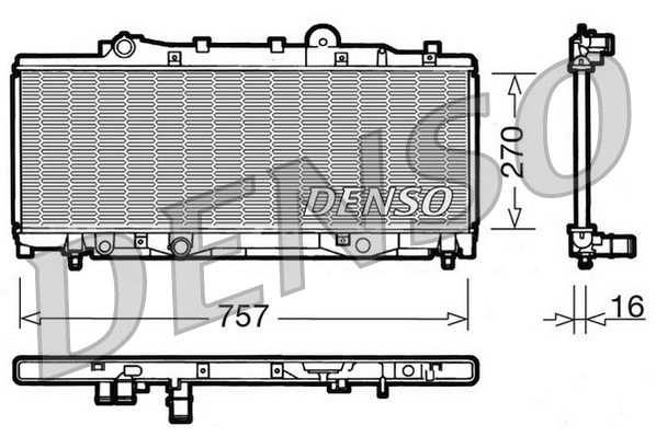 DRM09090 DENSO Радиатор, охлаждение двигателя (фото 1)