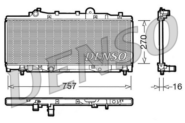 DRM09092 DENSO Радиатор, охлаждение двигателя (фото 1)