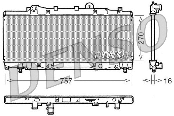 DRM09094 DENSO Радиатор, охлаждение двигателя (фото 1)