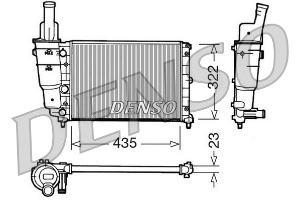 DRM09095 DENSO Радиатор, охлаждение двигателя (фото 1)