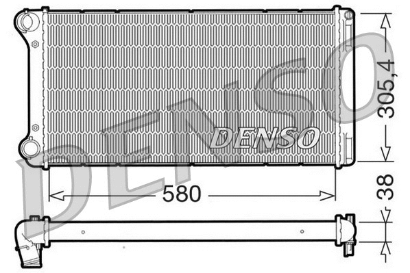 DRM09103 DENSO Радиатор, охлаждение двигателя (фото 1)