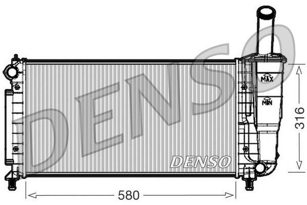 DRM09105 DENSO Радиатор, охлаждение двигателя (фото 1)