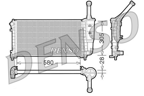 DRM09106 DENSO Радиатор, охлаждение двигателя (фото 1)