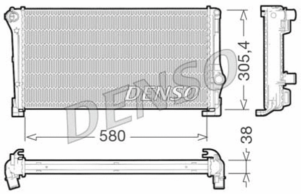 DRM09107 DENSO Радиатор, охлаждение двигателя (фото 1)