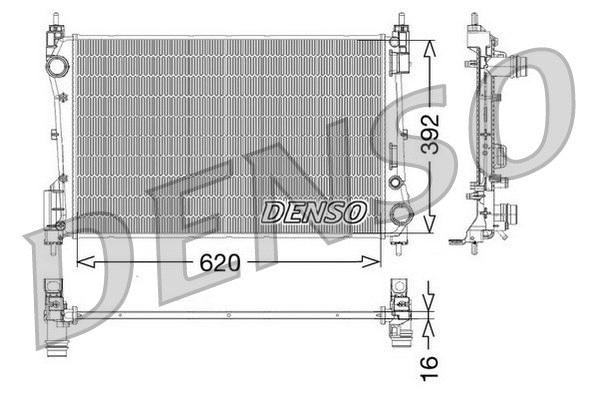 DRM09114 DENSO Радиатор, охлаждение двигателя (фото 1)