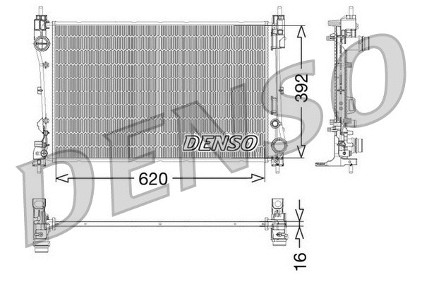 DRM09115 DENSO Радиатор, охлаждение двигателя (фото 1)