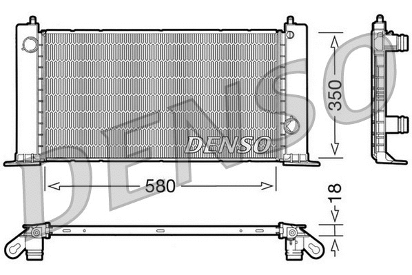 DRM09121 DENSO Радиатор, охлаждение двигателя (фото 1)