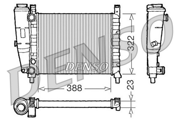 DRM09142 DENSO Радиатор, охлаждение двигателя (фото 1)