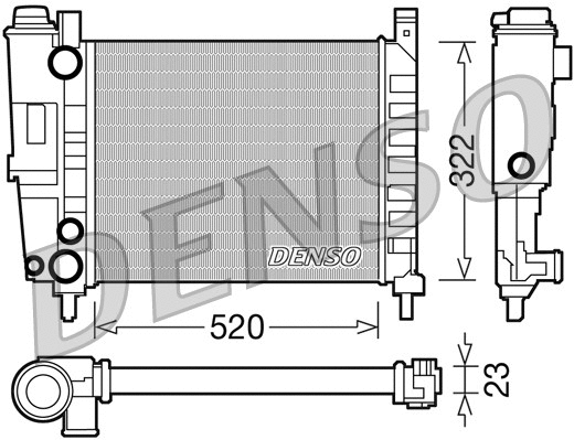 DRM09144 DENSO Радиатор, охлаждение двигателя (фото 1)