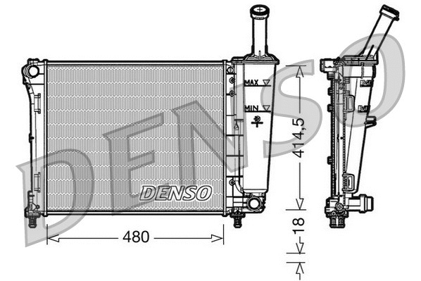 DRM09161 DENSO Радиатор, охлаждение двигателя (фото 1)