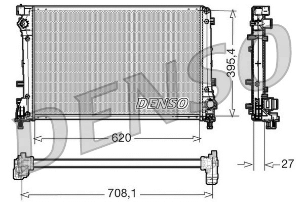 DRM09163 DENSO Радиатор, охлаждение двигателя (фото 1)