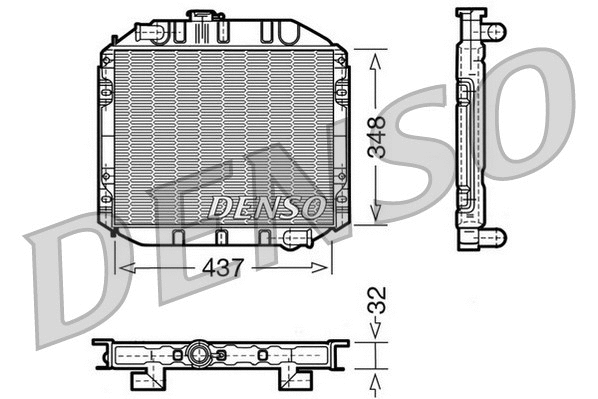 DRM10001 DENSO Радиатор, охлаждение двигателя (фото 1)