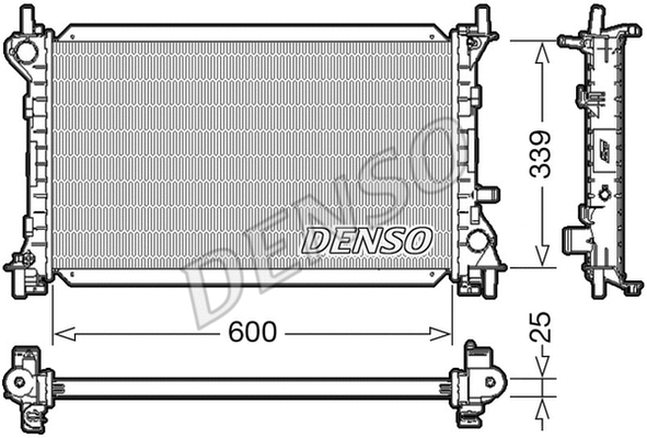 DRM10002 DENSO Радиатор, охлаждение двигателя (фото 1)