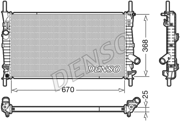 DRM10004 DENSO Радиатор, охлаждение двигателя (фото 1)