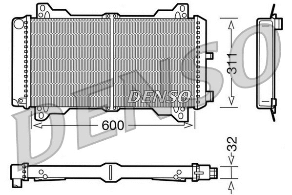 DRM10012 DENSO Радиатор, охлаждение двигателя (фото 1)