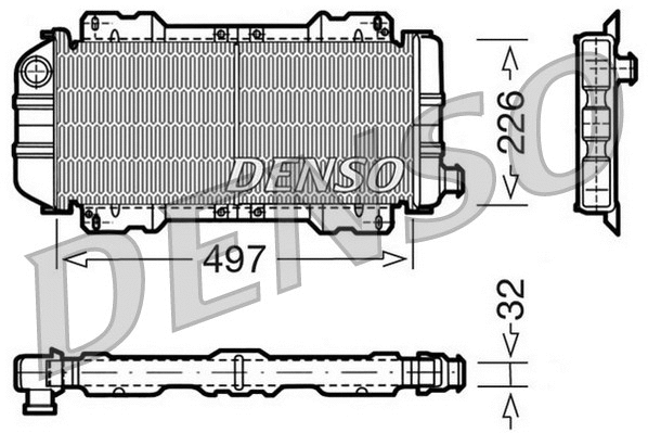 DRM10017 DENSO Радиатор, охлаждение двигателя (фото 1)