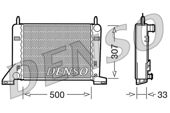 DRM10022 DENSO Радиатор, охлаждение двигателя (фото 1)