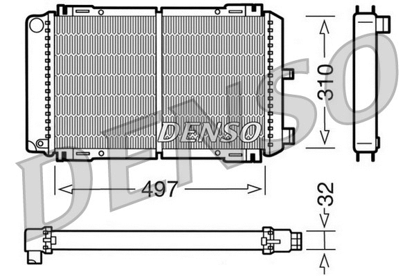 DRM10031 DENSO Радиатор, охлаждение двигателя (фото 1)