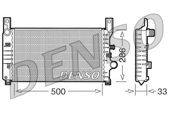 DRM10034 DENSO Радиатор, охлаждение двигателя (фото 1)
