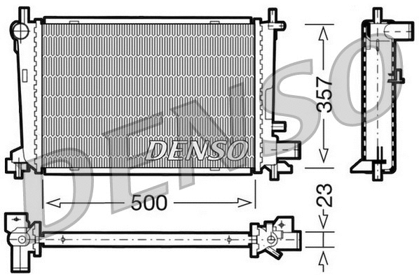DRM10038 DENSO Радиатор, охлаждение двигателя (фото 1)