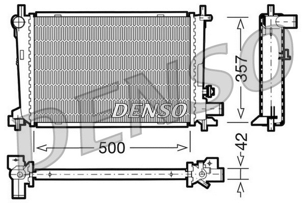 DRM10040 DENSO Радиатор, охлаждение двигателя (фото 1)