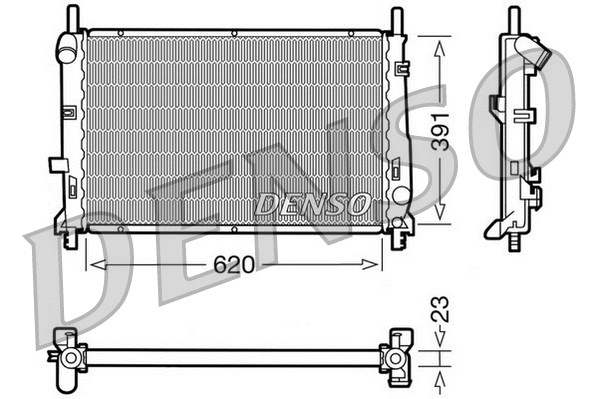 DRM10070 DENSO Радиатор, охлаждение двигателя (фото 1)