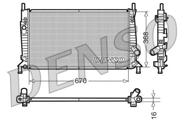 DRM10075 DENSO Радиатор, охлаждение двигателя (фото 1)