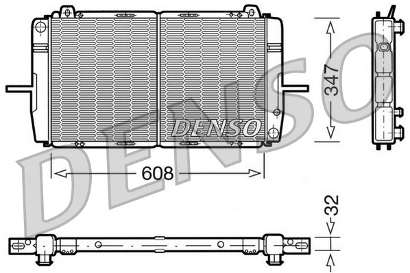 DRM10080 DENSO Радиатор, охлаждение двигателя (фото 1)