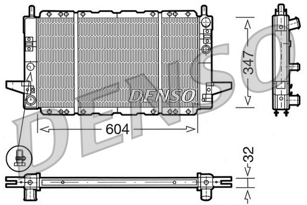 DRM10086 DENSO Радиатор, охлаждение двигателя (фото 1)