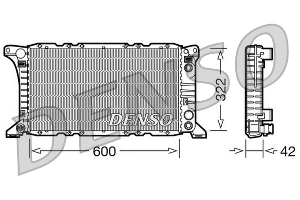 DRM10092 DENSO Радиатор, охлаждение двигателя (фото 1)