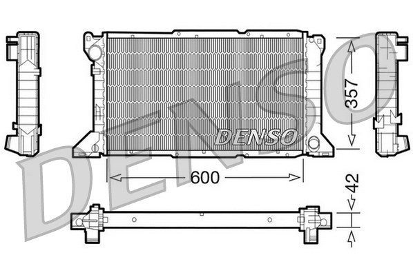 DRM10100 DENSO Радиатор, охлаждение двигателя (фото 1)